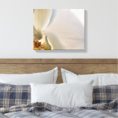 白い蘭の花クローズアップ キャンバスプリント (インサイチュ (寝室))