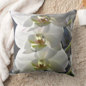 白い蘭の花 クッション (ブランケット)