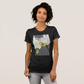 白い蘭の花 Tシャツ (正面フル)