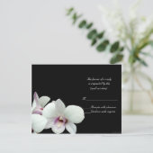 白い蘭のrsvp 出欠カード (スタンド正面)
