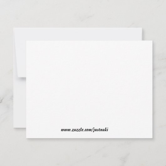 白い蘭のrsvp 出欠カード (裏面)