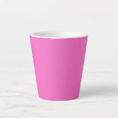 白い蘭無地の色の明るいピンク カフェラテマグ (正面)