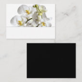 白い蘭空白のの結婚座席表 プレイスカード (正面/裏面)
