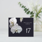 白い蘭結婚のテーブルカードポストカ ポストカード (スタンド正面)