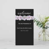 白い蘭結婚のリングや輪-結婚式 プログラム (スタンド正面)