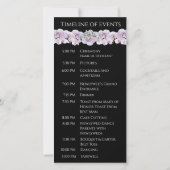 白い蘭結婚のリングや輪-結婚式 プログラム (裏面)