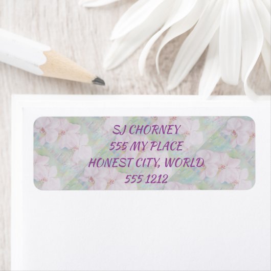 白い蘭 ラベル (インサイチュ)