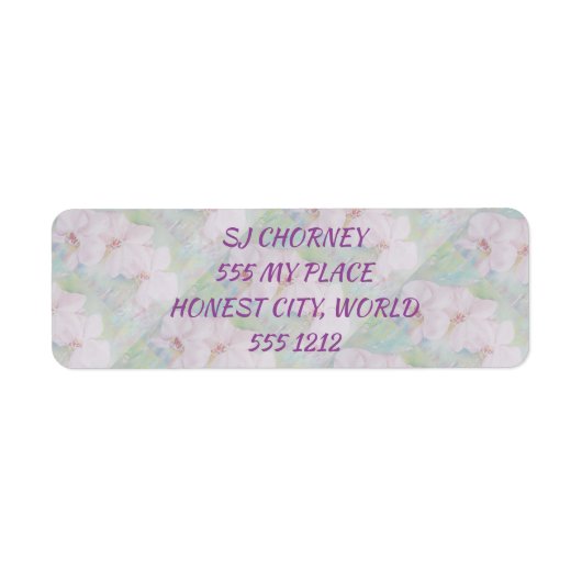 白い蘭 ラベル (正面)