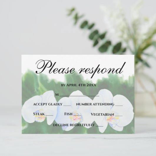 白い蘭 出欠カード (スタンド正面)