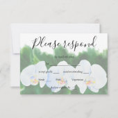 白い蘭 出欠カード (正面)