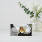 白い蘭 名刺 (スタンド正面)