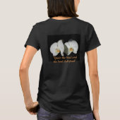 白い蘭、熱帯の白い花 Tシャツ (裏面)