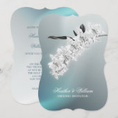 白い蘭- 結婚式招待状 招待状 (正面/裏面)