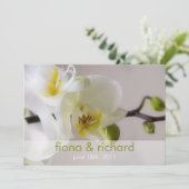 白い蘭 • 結婚式招待状 招待状 (スタンド正面)