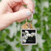 白い蘭Keychain キーホルダー (手)