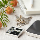 白い蘭Keychain キーホルダー (側面)