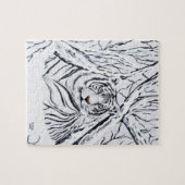 白い虎のブレンド ジグソーパズル (横)