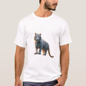 白い虎の威厳 Tシャツ (正面)