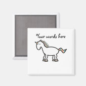 白い虹のユニコーン マグネット (正面/裏面)