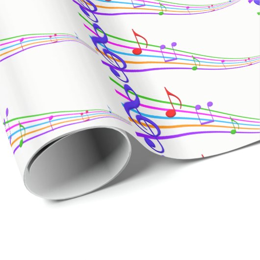 白い虹の楽譜 ラッピングペーパー (ロールコーナー)