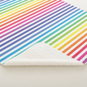 白い虹の水平ストライプ シェルパブランケット (3/4)