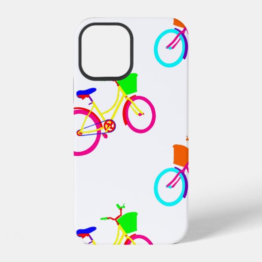 白い虹の自転車 色鮮やかな自転車 iPhoneケース (裏面)