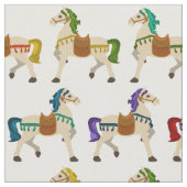 白い虹の馬 ファブリック (クローズアップ)