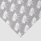 白い蜂のシルエットのティッシュペーパー 薄葉紙 (詳細)