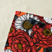 白い蝶とバラ ビーチタオル (インサイチュ)