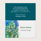 白い蝶の蘭の春の花絵を描の 名刺 (外部フラット)