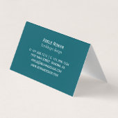 白い蝶の蘭の春の花絵を描の 名刺 (裏面)