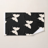 白い蝶オンブラック バスタオルセット (ハンドタオル)