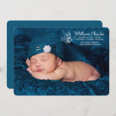 白い蝶写真の誕生の発表 案内状 (正面/裏面)