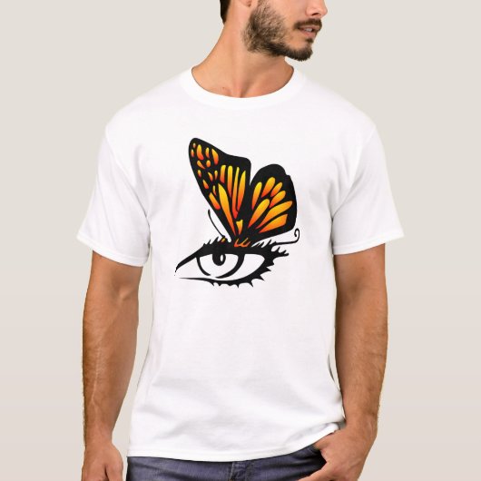 白い蝶目 Tシャツ (正面)