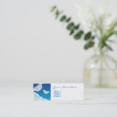 白い蝶細いカード スキニー名刺 (スタンド正面)