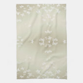 白い蝶 キッチンタオル (縦)