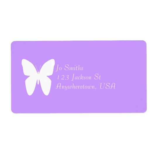 白い蝶 ラベル (正面)