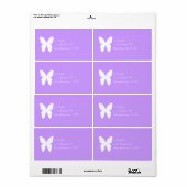 白い蝶 ラベル (フルシート)