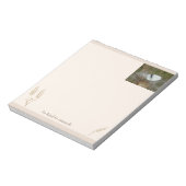 白い蝶"動物に優しくすること"ボホメモ帳 ノートパッド (回転)