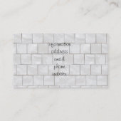 白い装飾大理石タイル背景 名刺 (裏面)