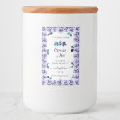 白い製品の包装ラベルにライトブルーのバラ フードラベル (正面)