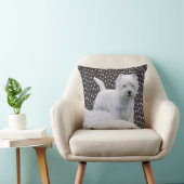 白い西の高地テリアの枕 クッション (椅子)