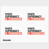 白い覇権はテロ 長方形シール (シート)