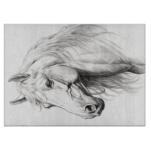 白い覗き馬 カッティングボード (正面)