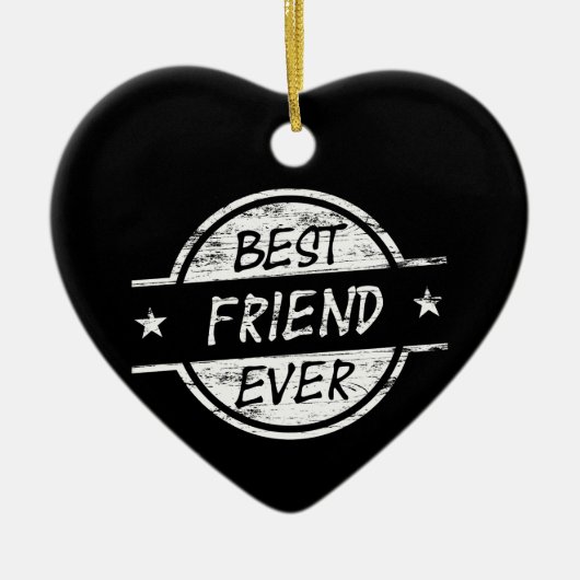 白い親友 セラミックオーナメント (正面)