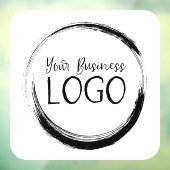 白い角丸四角形のビジネス ロゴ ウィンドウサイン (シート3)