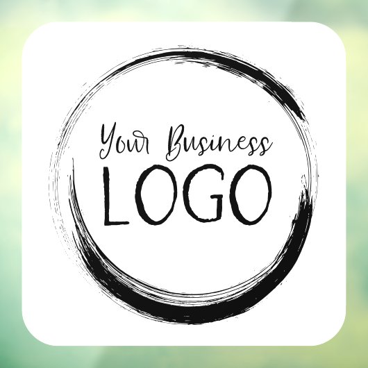 白い角丸四角形のビジネス ロゴ ウィンドウサイン (シート3)