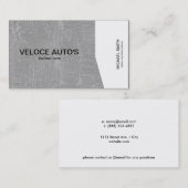 白い角/グレーのマーブル 名刺 (正面/裏面)