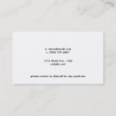 白い角/グレーのマーブル 名刺 (裏面)