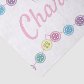 白い誕生日の裁縫ボタン 薄葉紙 (詳細)